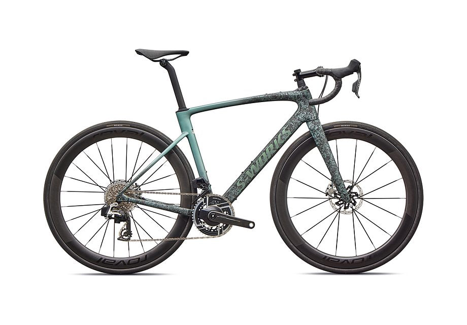 2026 Specialized Roubaix S-Works Axs Bike Satin Carbon/Fjord Metallic Dust Dry Impasto + Fade/Gloss Premium Fjord Metallic 61-Goodwynn'sGoodwynn's