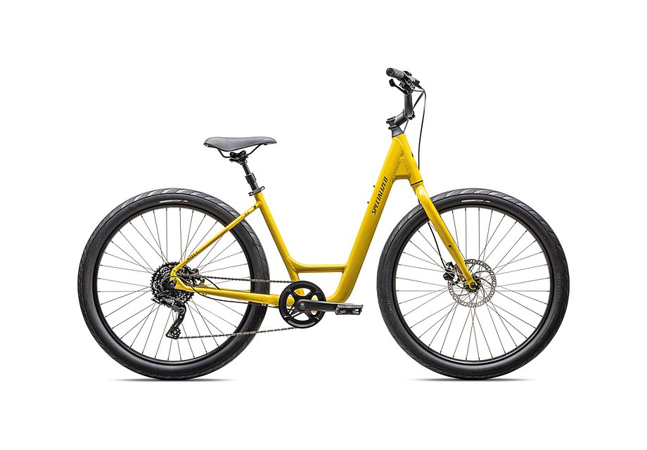 2025 Specialized roll 3.0 low entry bike gloss sulphur / dune white macro speckle / satin smoke reflective l-Goodwynn'sGoodwynn's