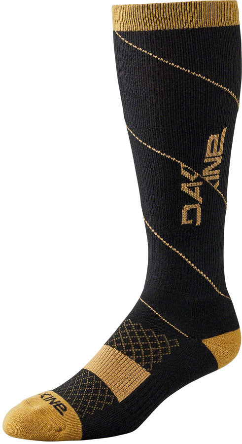 Dakine Berm Tall Crew Socks - Black/Tan Small/Medium-Goodwynn's