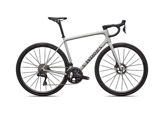 2026 Specialized Aethos S-Works Di2 Bike Gloss Dolomite Metallic / Satin Nebula Metallic 52-Goodwynn's