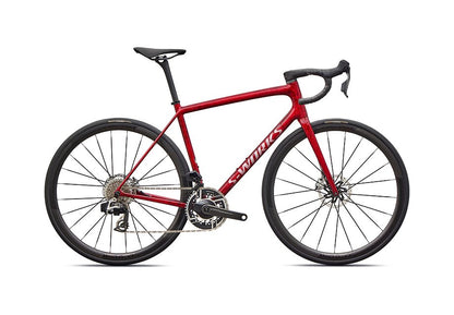2026 Specialized Aethos S-Works Axs Bike Sandstone Metallic Base / Red Tint 49