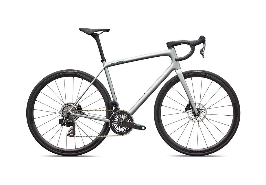2026 Specialized Aethos Pro Axs Bike Gloss Shadow Silver / Emerald Metallic 61-Goodwynn'sGoodwynn's
