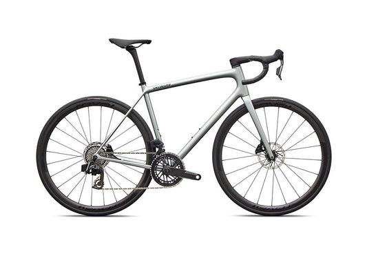 2026 Specialized Aethos Pro Axs Bike Gloss Shadow Silver / Emerald Metallic 54-Goodwynn's