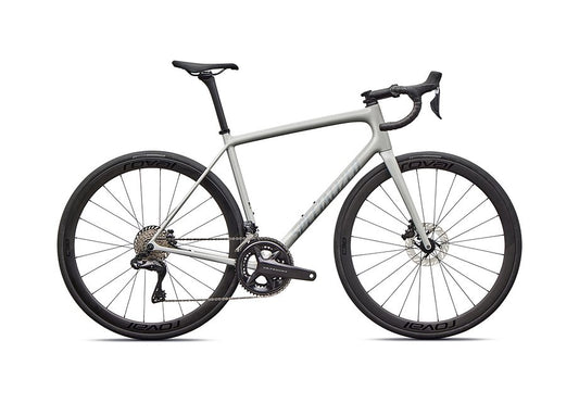 2026 Specialized Aethos Expert Di2 Bike Gloss Dolomite Metallic / Blue Pearl Over Shadow Silver 54-Goodwynn's