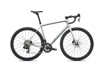 2026 Specialized Aethos Expert Axs Bike Gloss Dolomite Metallic / Blue Pearl Over Shadow Silver 52