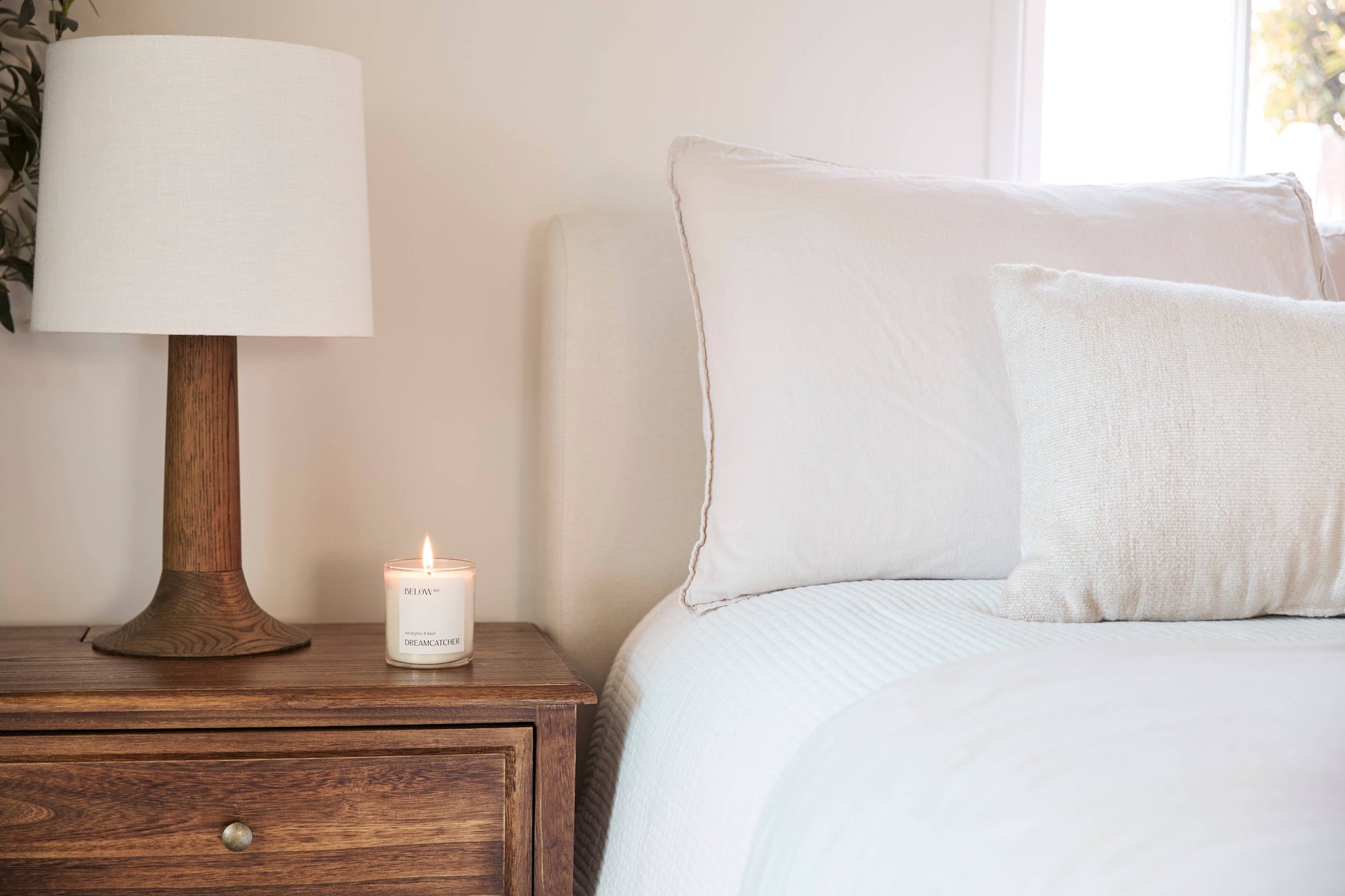 Below 60 - Dreamcatcher (eucalyptus & basil) | 10oz Soy Wax Candle | Fresh Herbal Home Fragrances by Hilary Duff-Goodwynn'sGoodwynn's