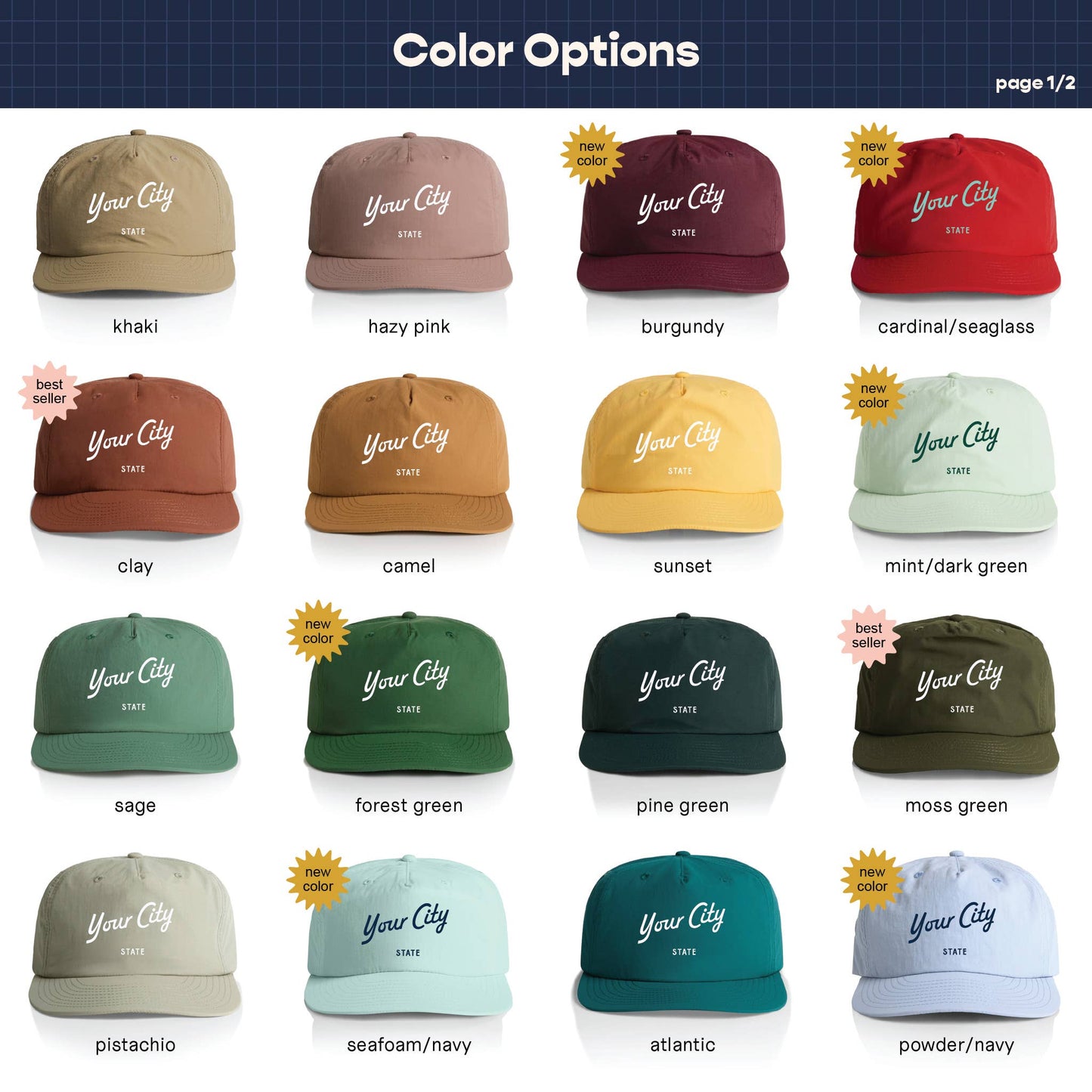 Endless August Supply Co. - Custom Nylon Hat | Script City Customizable Hat | Name Drop