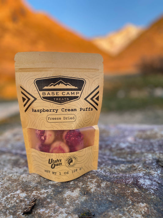 Base Camp Treats - Freeze Dried Raspberry Cream Puffs-Goodwynn's