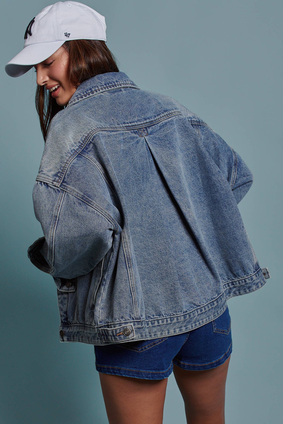 Urban Daizy - Oversized Button Up Pleated Back Western Jacket-Goodwynn'sGoodwynn's