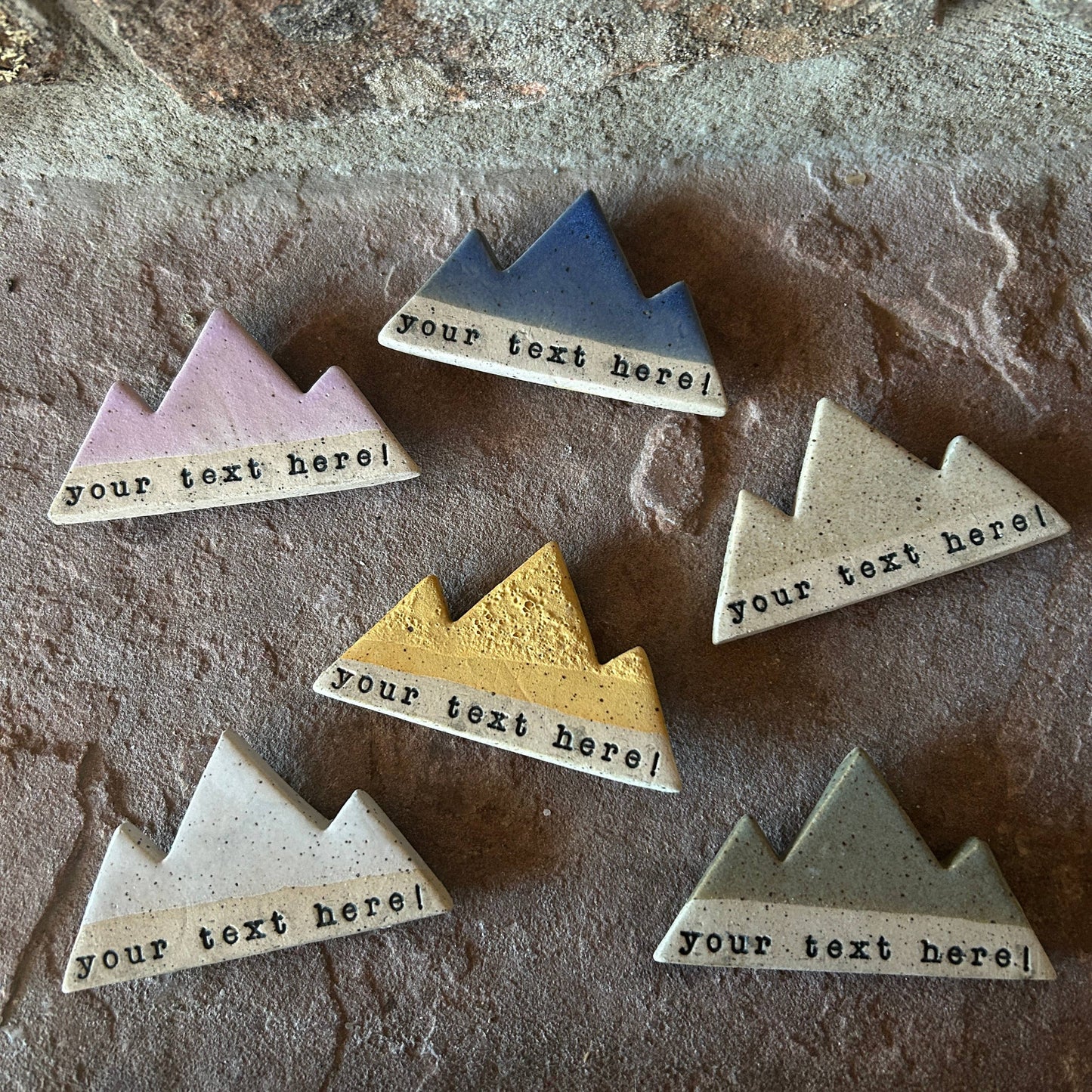 Mountain Bound Pottery - Customizable Mountain Magnet- MADE TO ORDER