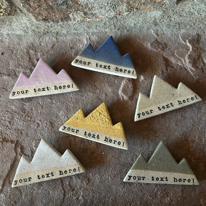 Mountain Bound Pottery - Customizable Mountain Magnet- MADE TO ORDER