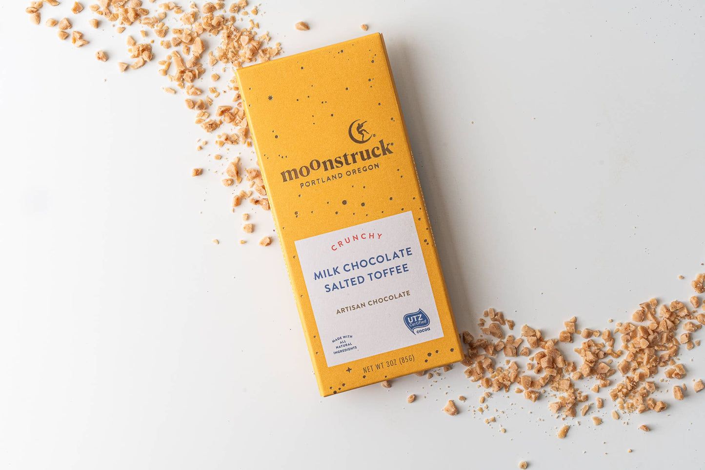 Moonstruck Chocolate Co - Crunchy Milk Salted Toffee Bar