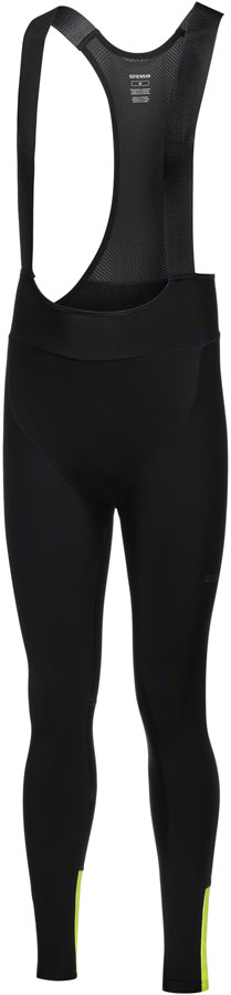 Gorewear Swiftride Thermo Bib Tights + - Black/Neon Yellow Mens X-Large-Goodwynn'sGoodwynn's