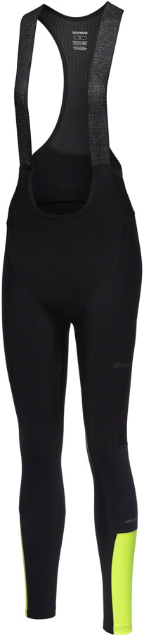 Gorewear Swiftride Thermo Bib Tights + - Black/Neon Yellow Womens Small-Goodwynn'sGoodwynn's