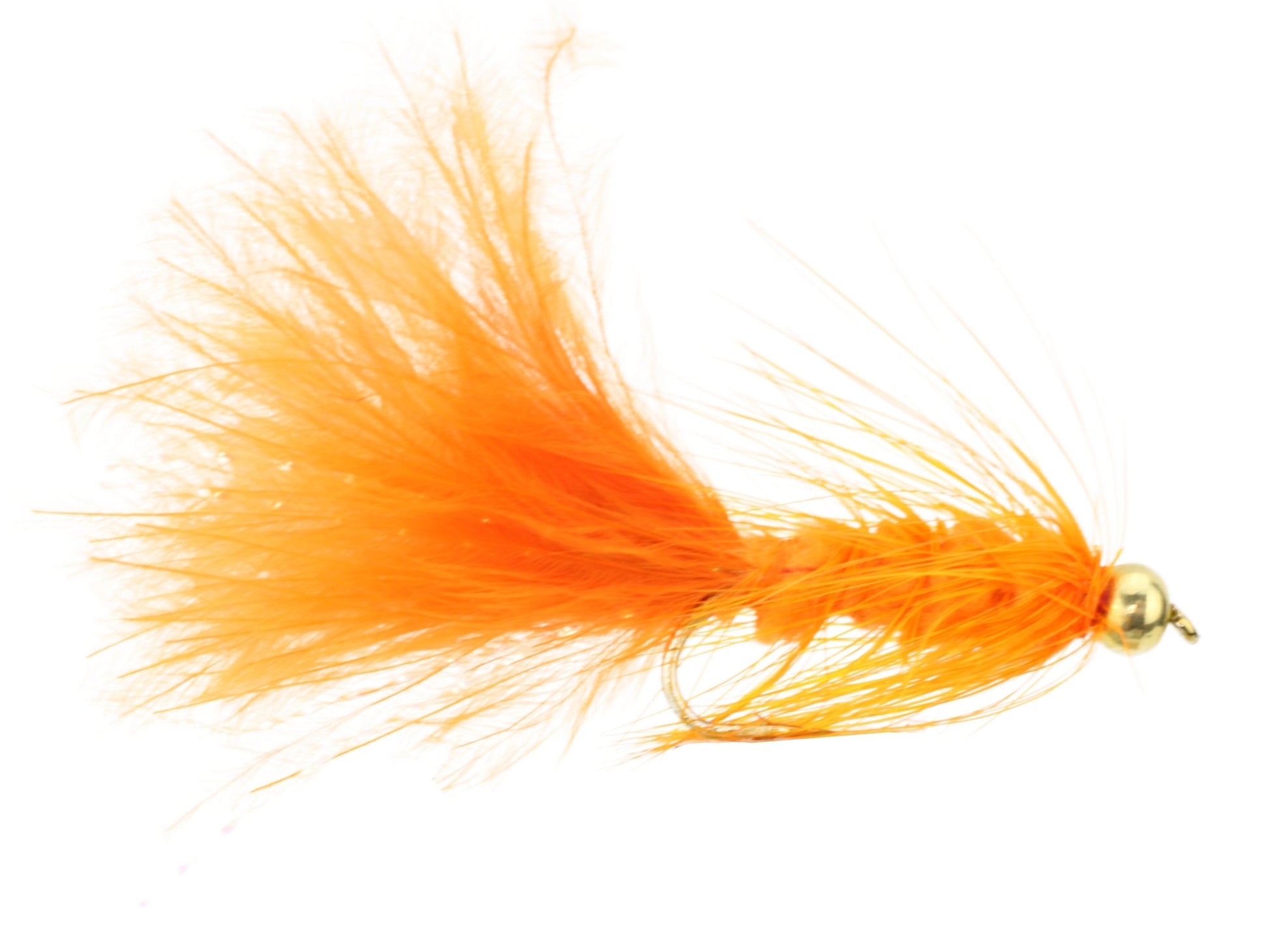 Wild Water Fly Fishing Bead Head Orange Wooly Bugger, size 10, qty. 6-Goodwynn'sGoodwynn's