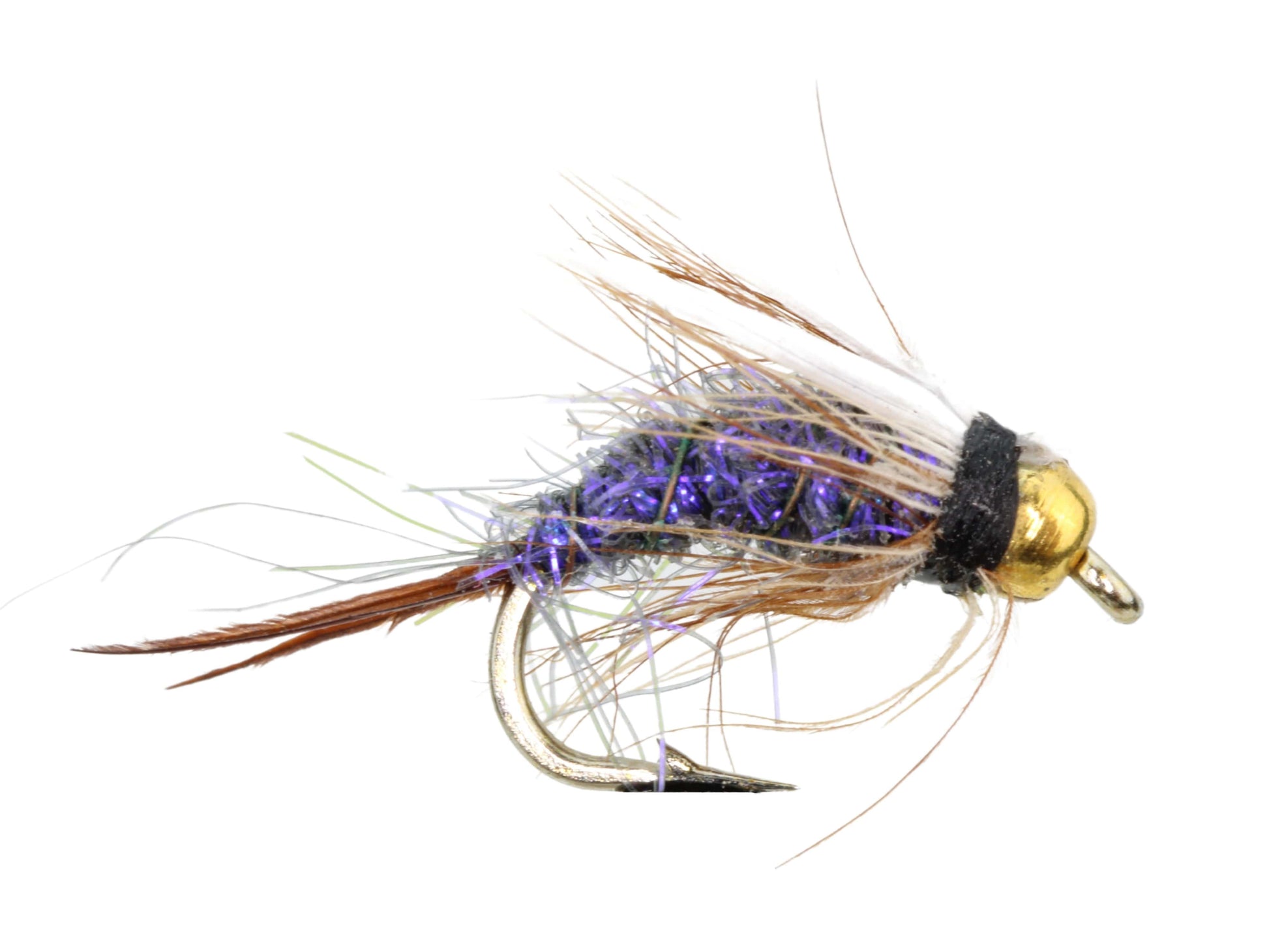 Wild Water Fly Fishing Bead Head Purple Prince Nymph, Size 14, Qty. 6-Goodwynn'sGoodwynn's