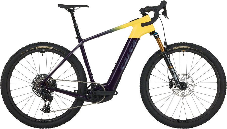 Salsa Tributary C Force XO AXS Transmission SUS Ebike - 29" Carbon Amethyst/YLW Large-Goodwynn'sGoodwynn's
