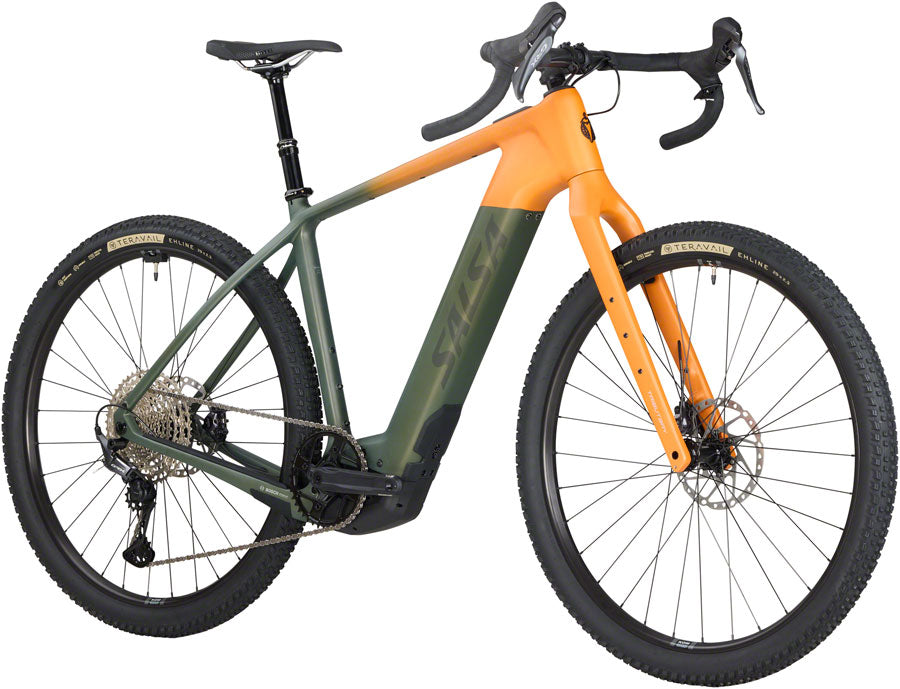 Salsa Tributary C GRX 820 Ebike - 29" Carbon Dark Pine/Terracotta Large-Goodwynn'sGoodwynn's