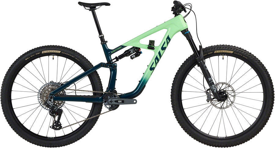 Salsa BLKthorn 125 C GX AXS Transmission Bike - 29" Carbon Slate / Citrus Medium
