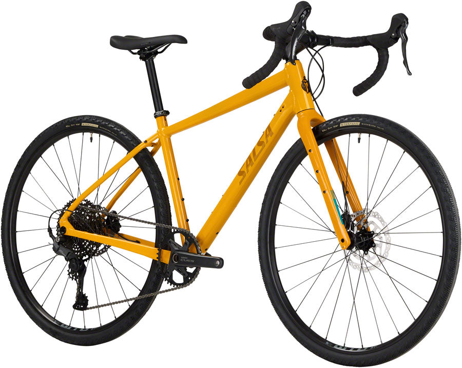 Salsa Journeyer Drop Bar Cues 1x11 Bike - 700c Aluminum Mustard 60cm