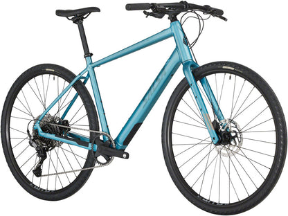Salsa Confluence Flat Bar Cues 11 Ebike - 700c Aluminum Dark Cyan X-Small