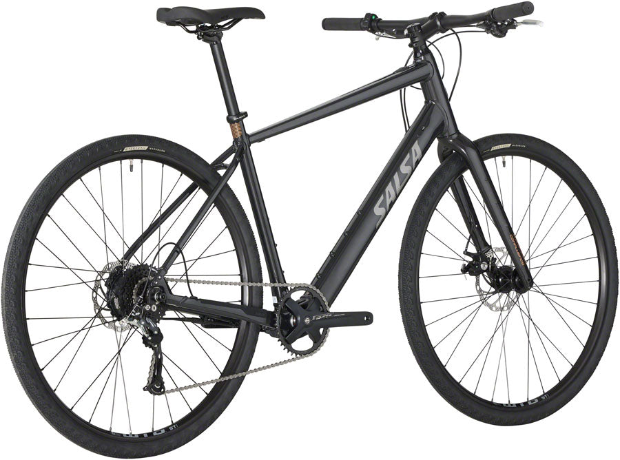 Salsa Confluence Flat Bar Altus 1x9 Ebike - 700c Aluminum Black Medium-Goodwynn'sGoodwynn's