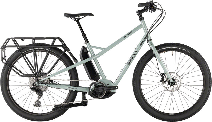 Surly Skid Loader Cargo Ebike - 27.5" Steel Bathwater Gray Medium-Goodwynn'sGoodwynn's
