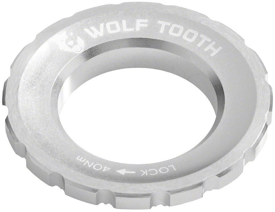 Wolf Tooth CenterLock Rotor Lockring - External Splined Raw Silver-Goodwynn'sGoodwynn's