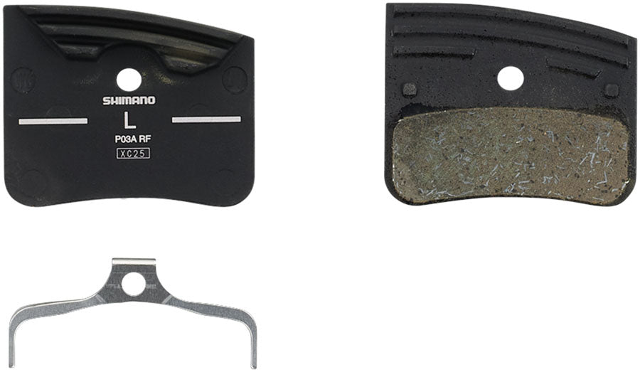 Shimano P03A-RF Disc Brake Pads Springs - Resin Compound Finned Aluminum Back Plate One Pair-Goodwynn'sGoodwynn's