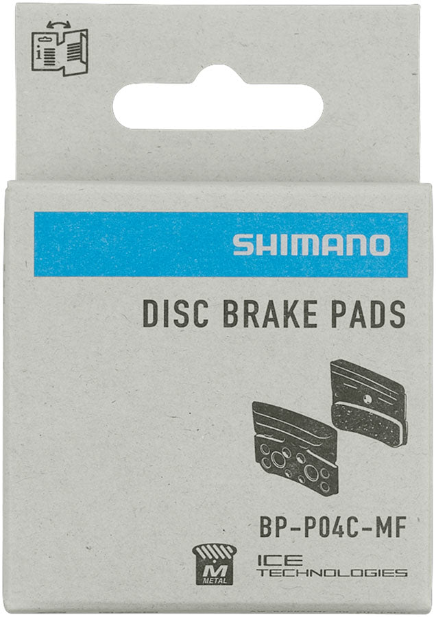 Shimano P04C-MF Disc Brake Pads Springs - Metal Compound Finned Aluminum Stainless Steel Back Plate One Pair-Goodwynn'sGoodwynn's
