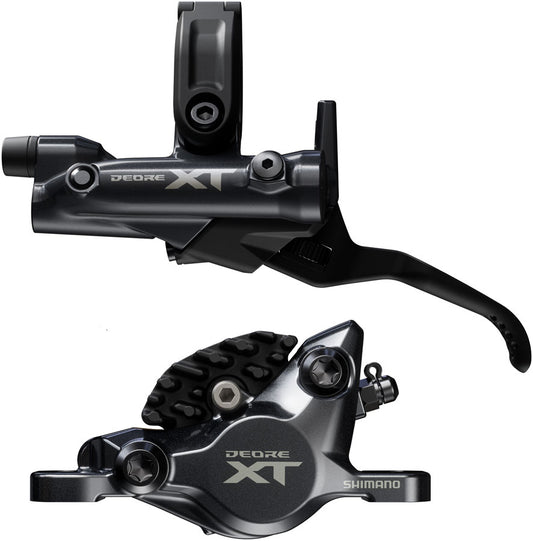Shimano Deore XT M8200 Disc Brake Lever - Left/Front Post Mount 2-Piston Caliper SM-BH90-SBM Hose Fin Metal Pads BLK-Goodwynn's