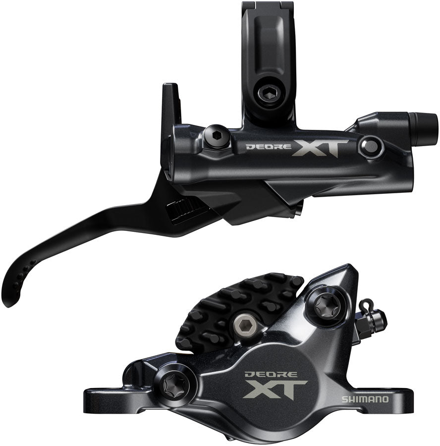 Shimano Deore XT M8200 Disc Brake Lever - Right/Rear Post Mount 2-Piston Caliper SM-BH90-SBM Hose Fin Metal Pads BLK-Goodwynn'sGoodwynn's