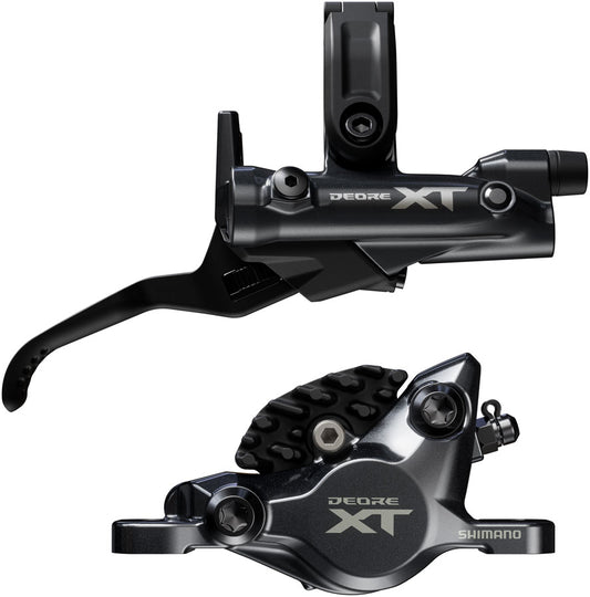 Shimano Deore XT M8200 Disc Brake Lever - Right/Rear Post Mount 2-Piston Caliper SM-BH90-SBM Hose Fin Metal Pads BLK-Goodwynn's