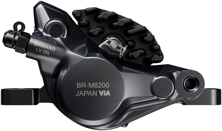 Shimano Deore XT BR-M8200 XC Disc Brake Caliper - Front Rear Post Mount 2-Piston Includes J04C-MF Finned Metal Pads BLK-Goodwynn'sGoodwynn's