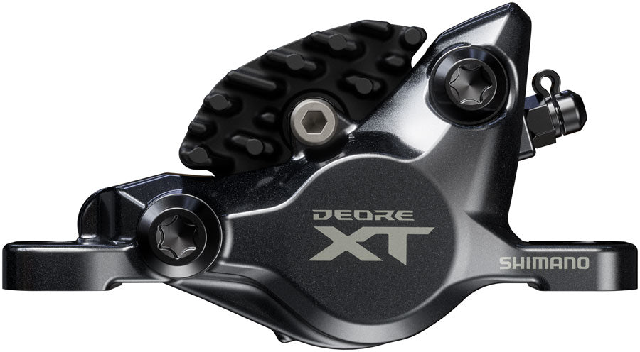 Shimano Deore XT BR-M8200 XC Disc Brake Caliper - Front Rear Post Mount 2-Piston Includes J04C-MF Finned Metal Pads BLK-Goodwynn'sGoodwynn's