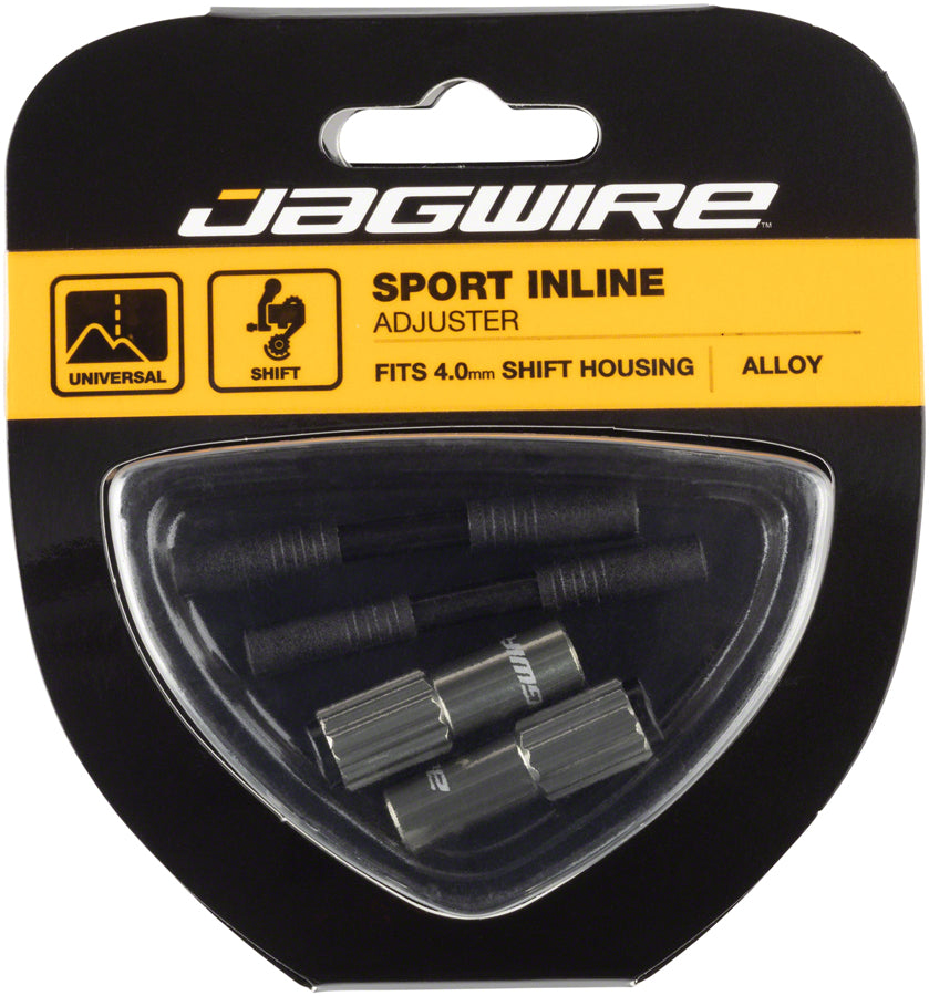 Jagwire Sport 4mm Mini Inline Cable Tension Adjusters Pair Titanium-Goodwynn'sGoodwynn's