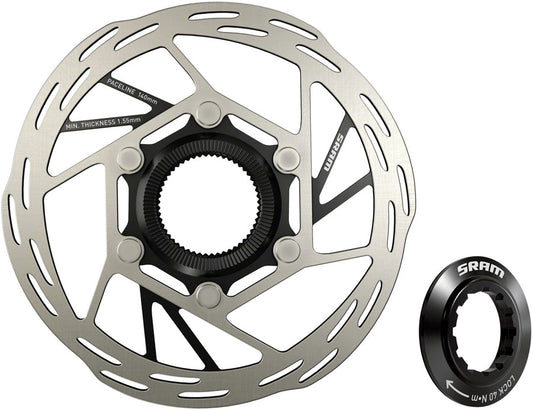 SRAM Paceline Disc Brake Rotor - 140mm Center Lock 1.85mm Includes Internal Tooled Lockring-Goodwynn's