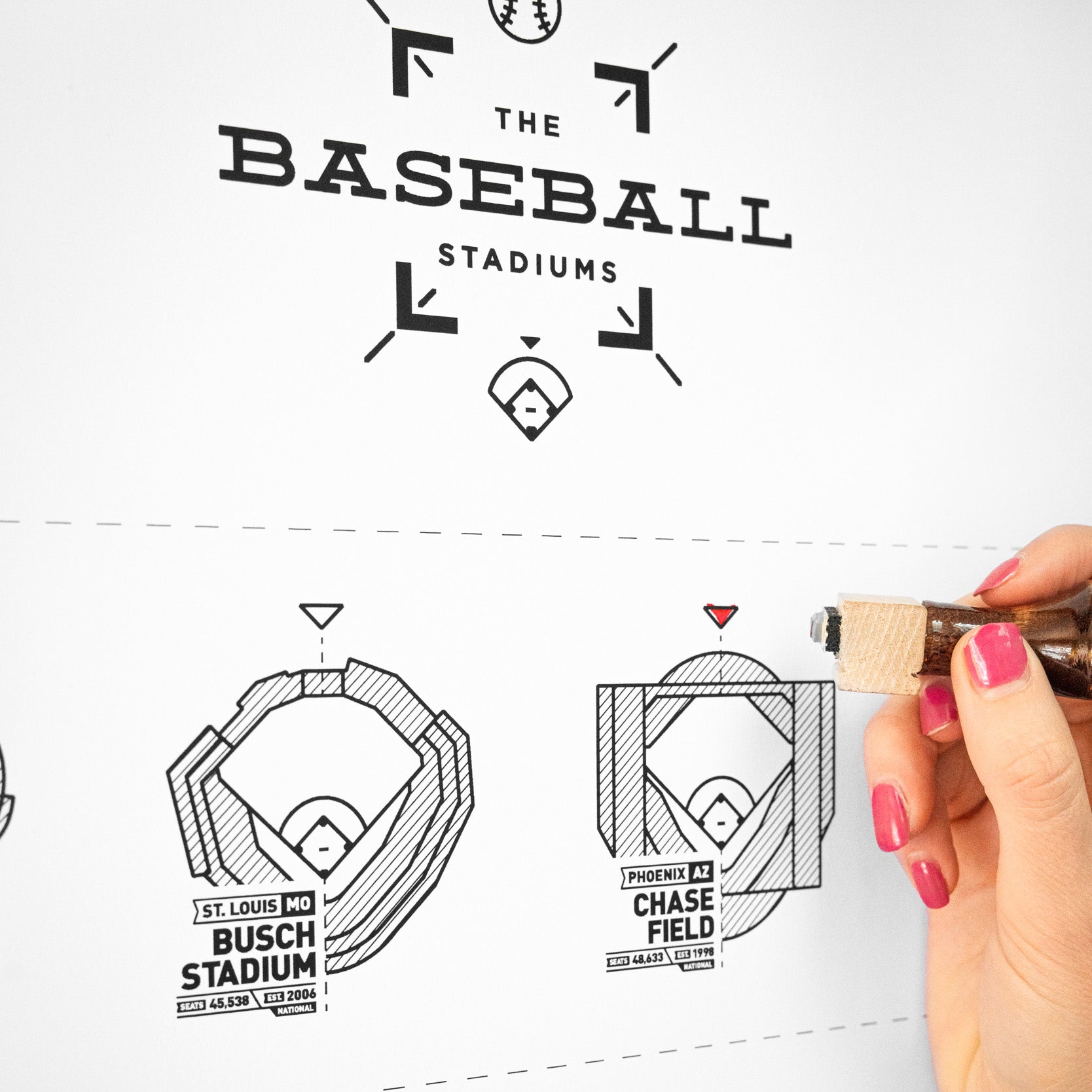 The Baseball Stadium Register Print-Goodwynn'sGoodwynn's