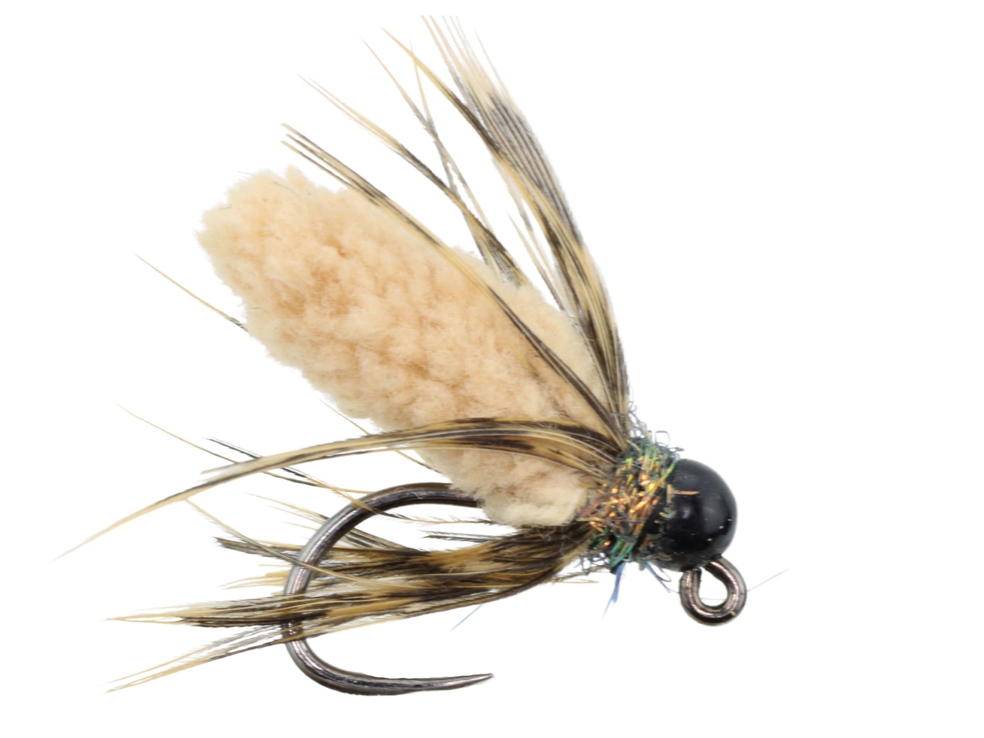 Wild Water Fly Fishing Beige Mop Jig, Size 12, Qty. 6-Goodwynn'sGoodwynn's