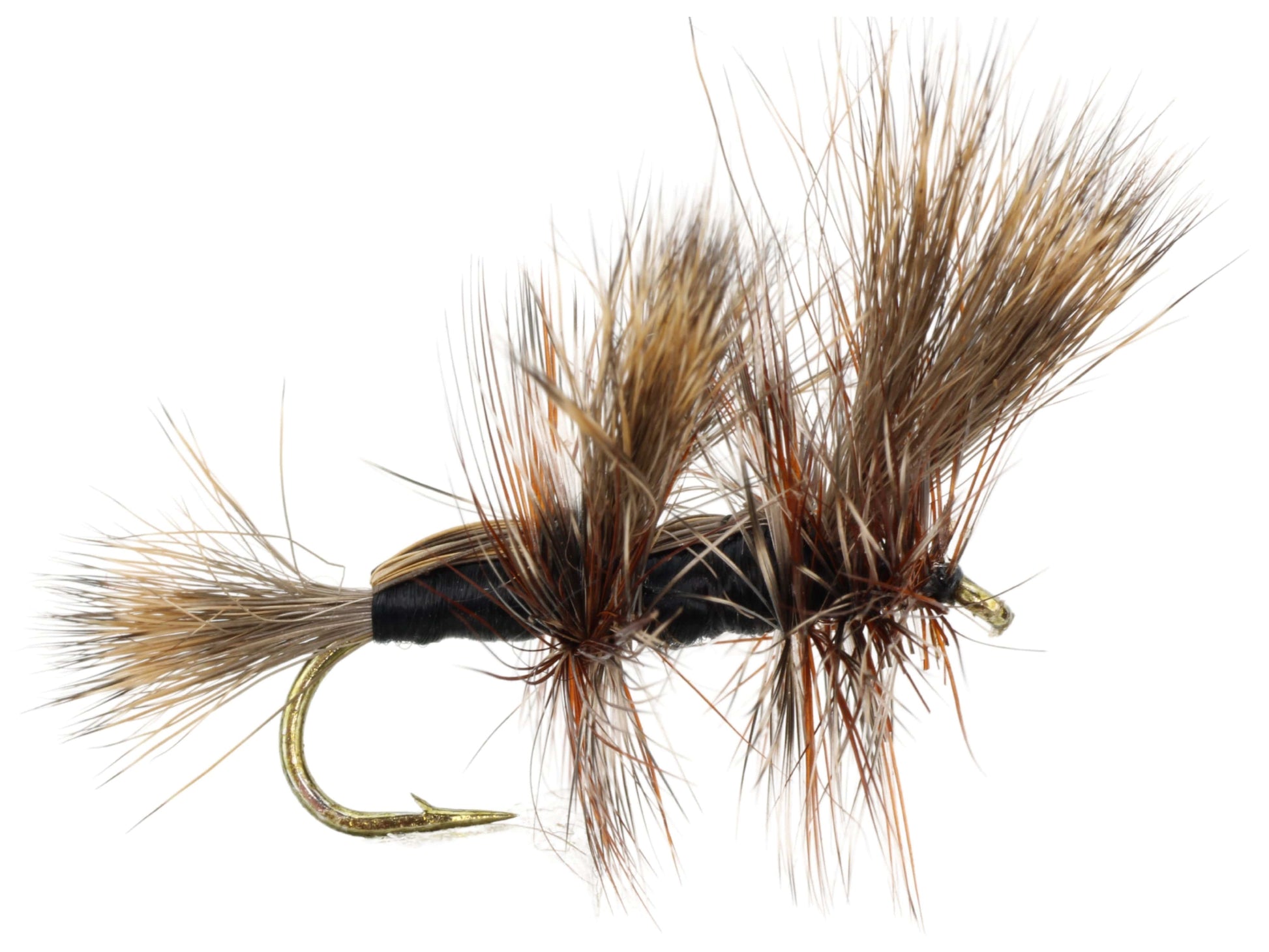 Wild Water Fly Fishing Black Double Humpy, Size 10, Qty. 6-Goodwynn'sGoodwynn's