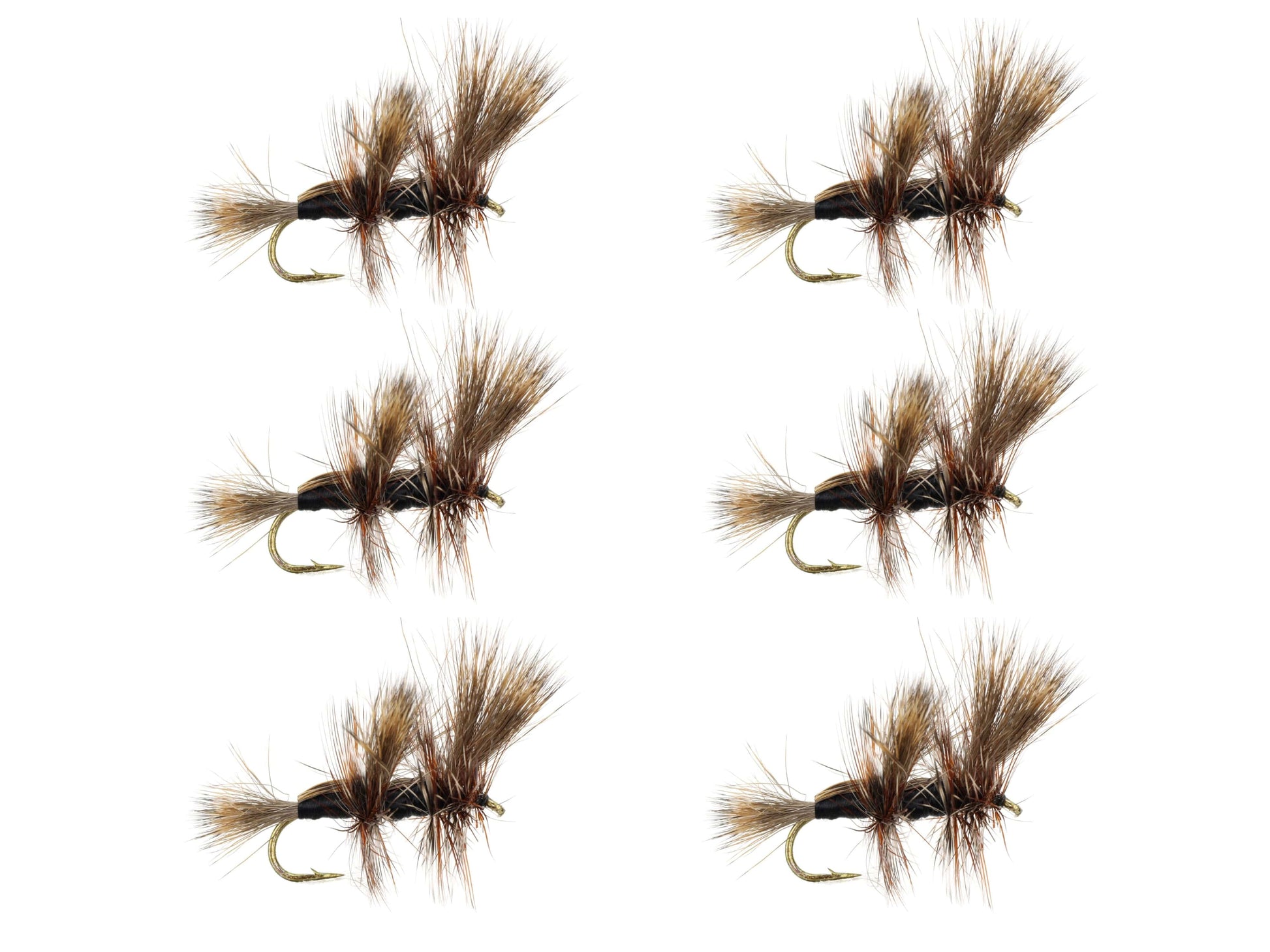 Wild Water Fly Fishing Black Double Humpy, Size 10, Qty. 6-Goodwynn'sGoodwynn's