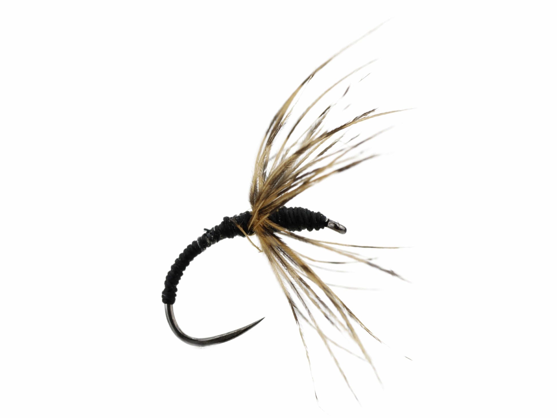 Wild Water Fly Fishing Black Sakasa Kebari Tenkara Fly, size 12, qty. 6-Goodwynn'sGoodwynn's