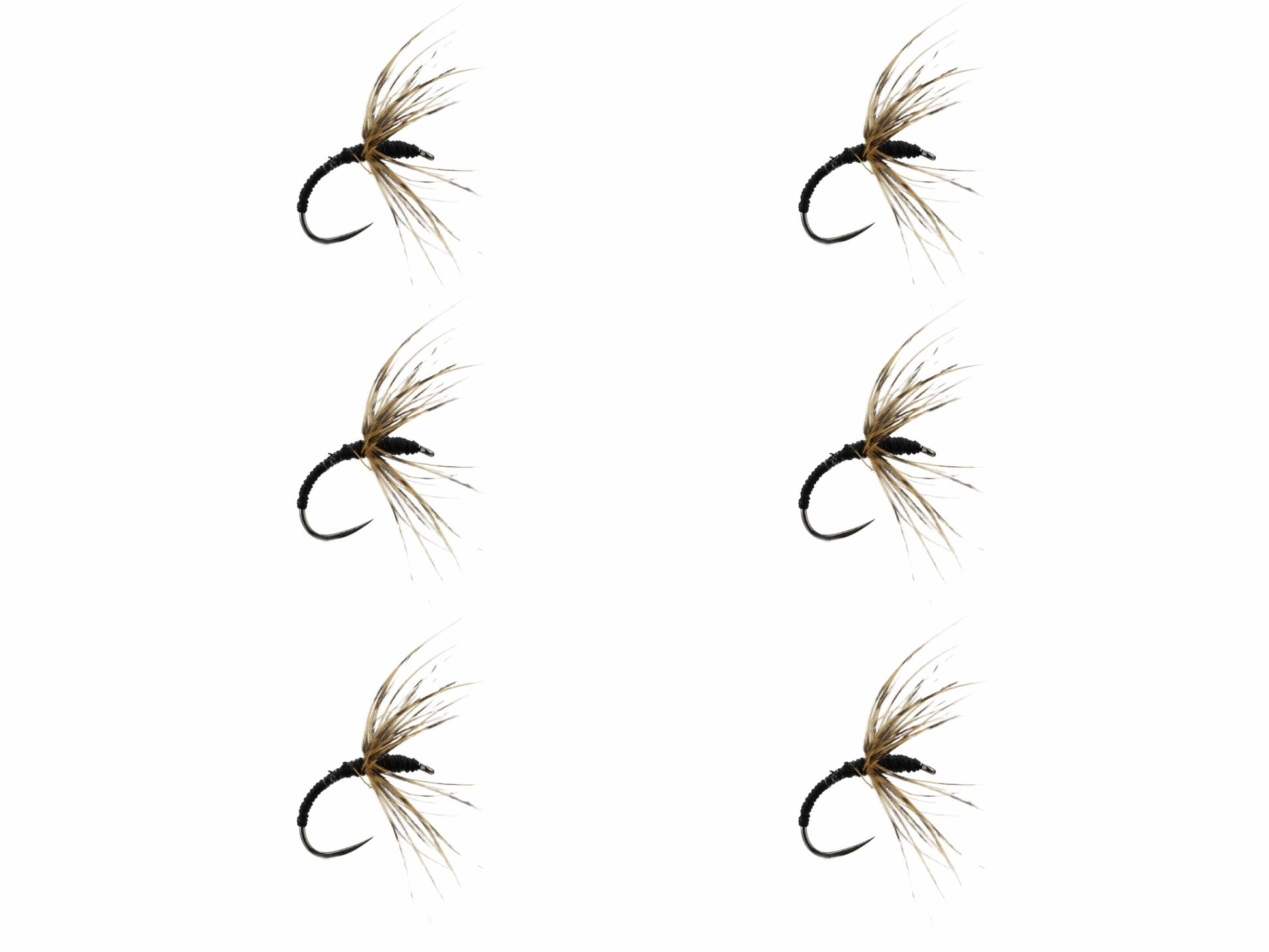 Wild Water Fly Fishing Black Sakasa Kebari Tenkara Fly, size 12, qty. 6-Goodwynn'sGoodwynn's