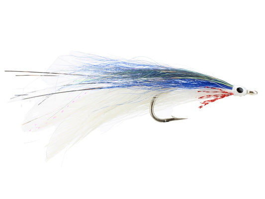 Wild Water Fly Fishing Blue, Red and White Deceiver, size 2/0, qty. 3-Goodwynn's
