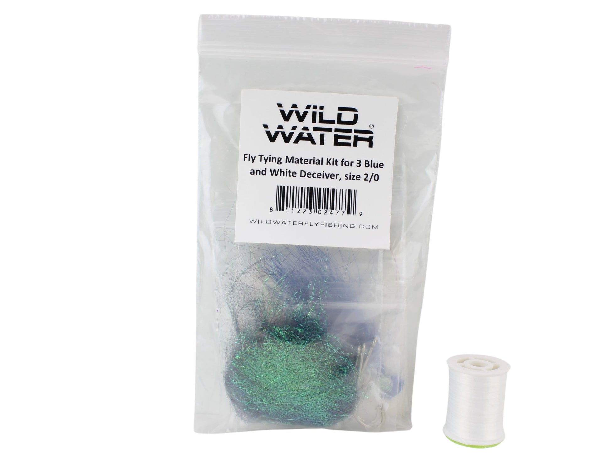 Wild Water Fly Fishing Fly Tying Material Kit, Blue and White Deceiver-Goodwynn'sGoodwynn's