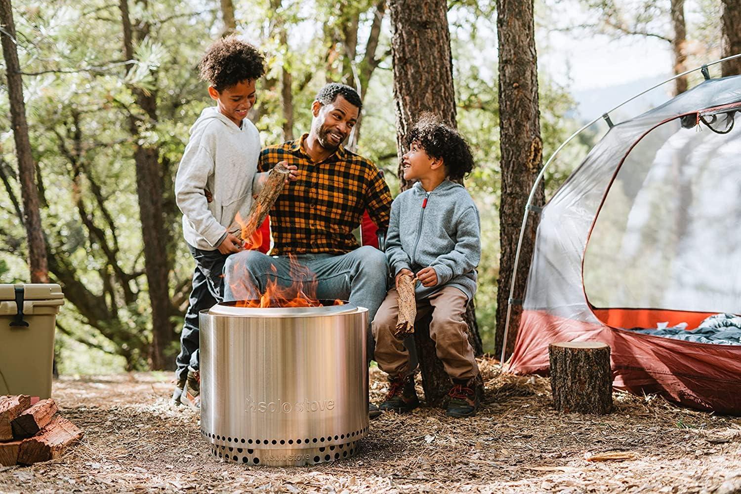 Solo Stove Bundle - Ranger/Bonfire/Yukon/Canyon 2.0 with Stand, Smokeless Fire Pit | Wood Burning Fireplaces with Removable Ash Pan, Portable Outdoor Firepit - Ideal for Camping & Outdoor Spaces, Stainless Steel-Goodwynn'sGoodwynn's