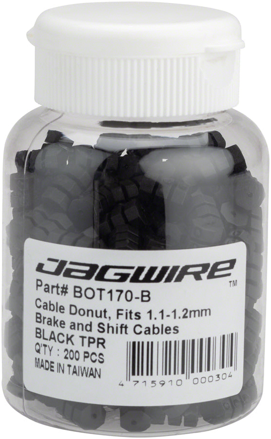 Jagwire Cable Spacer Donuts Black 1.2mm Bottle of 600-Goodwynn'sGoodwynn's