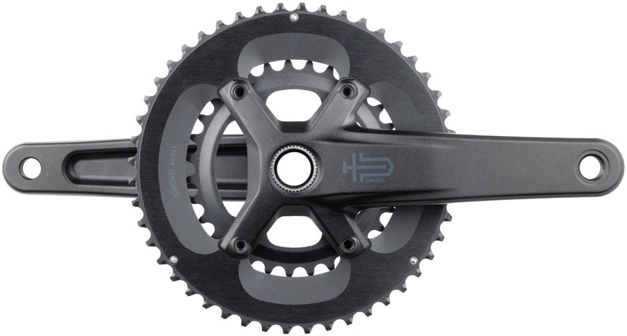 microSHIFT Sword 2x Crankset - 170mm 10-Speed 48/31t 110 Asym BCD  24mm Spindle BLK-Goodwynn'sGoodwynn's