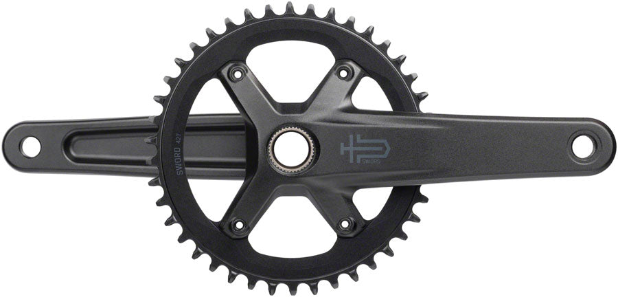 microSHIFT Sword 1x Crankset - 172.5mm 10-Speed 42t 110 Asym BCD  24mm Spindle BLK-Goodwynn'sGoodwynn's