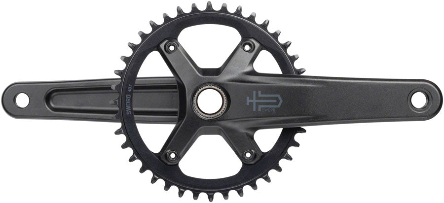 microSHIFT Sword 1x Crankset - 175mm 10-Speed 40t 110 Asym BCD  24mm Spindle BLK-Goodwynn'sGoodwynn's